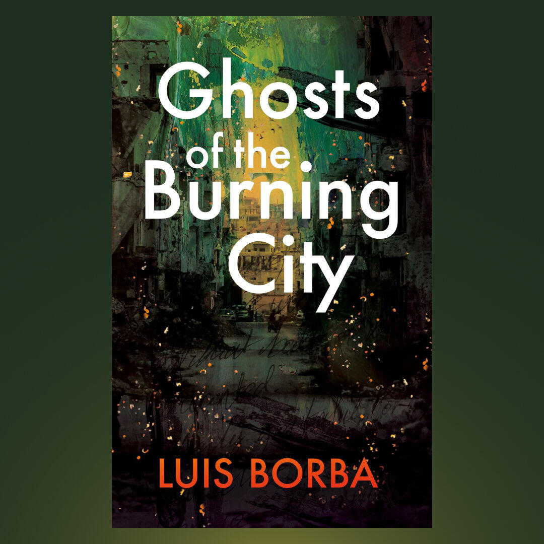 Cover of book with title in white lettering with orange flames.